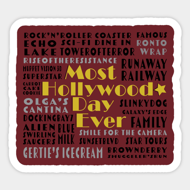 Most Hollywood Day Ever! Sticker by WearInTheWorld